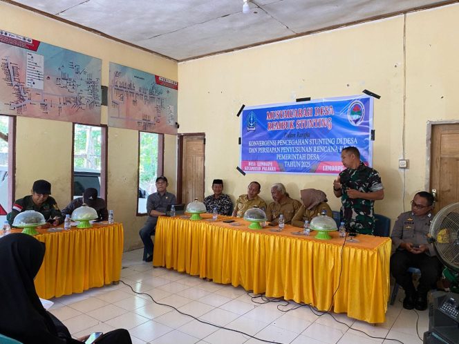 
 Bhabinkamtibmas Polsek Palakka Polres Bone Hadiri Rembuk Stanting di Desa Lemoape