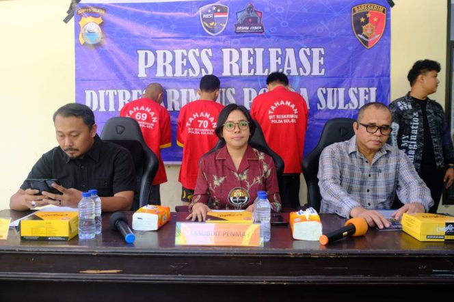 
 Tim Siber Polda Sulsel Bekuk  Pelaku Yang Menfasilitasi  dan  Endorse Judi Online di Sulsel