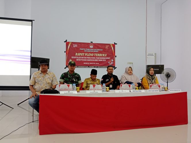 
 Kanit Intel Polsek Bengo, Hadiri Rapat Pleno Terbuka, Rekapitulasi Daftar Pemilih Hasil Pemutakhiran ( DPHP ),