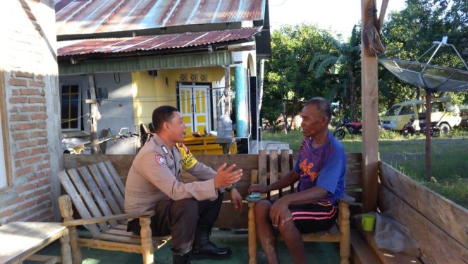 
 Jumat Pagi Bripka Abustang Titip Pesan Kamtibmas, Tujuan Keamanan Polsek Tonra ,Polres Bone