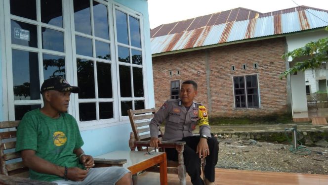 
 Sambang Bripka Abustang Titip Pesan Kamtibmas, Tujuan Keamanan Polsek Tonra ,Polres Bone