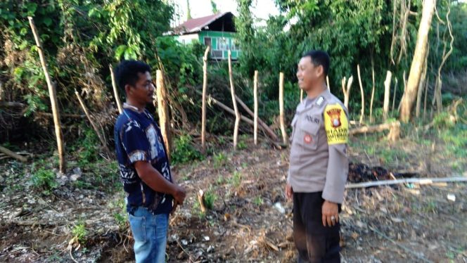 
 Sambang Bripka Abustang Titip Pesan Kamtibmas, Tujuan Keamanan Polsek Tonra ,Polres Bone