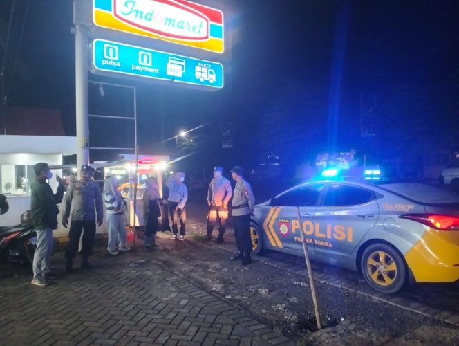 
 Aktif  Jaga Kamtibmas ,Polsek Tonra Laksanakan  Patroli Biru , Polres Bone