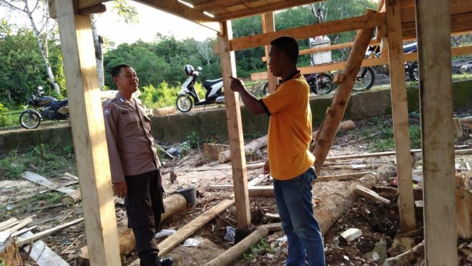 
 Bripka Abustang Titip Pesan Kamtibmas,Pada warganya Tujuan Keamanan Polsek Tonra ,Polres Bone