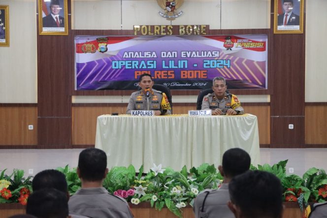 
 Ini Penyampaian Kapolres Bone Saat Pimpin Analisa dan Evaluasi Operasi Lilin 2024