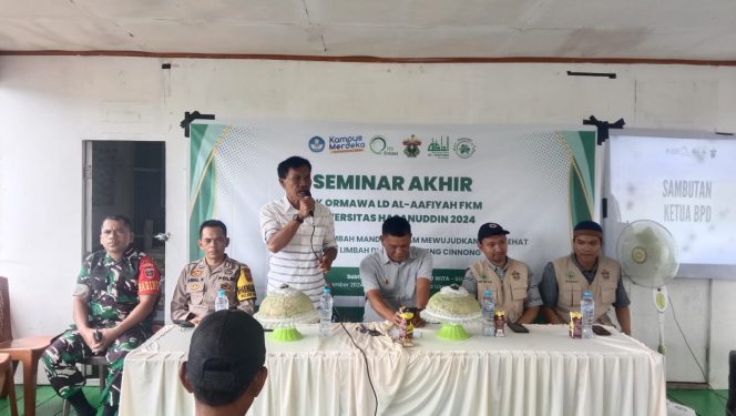 
 Bhabinkamtibmas Hadiri Seminar Akhir FKM Universitas Hasanuddin di Balai Desa