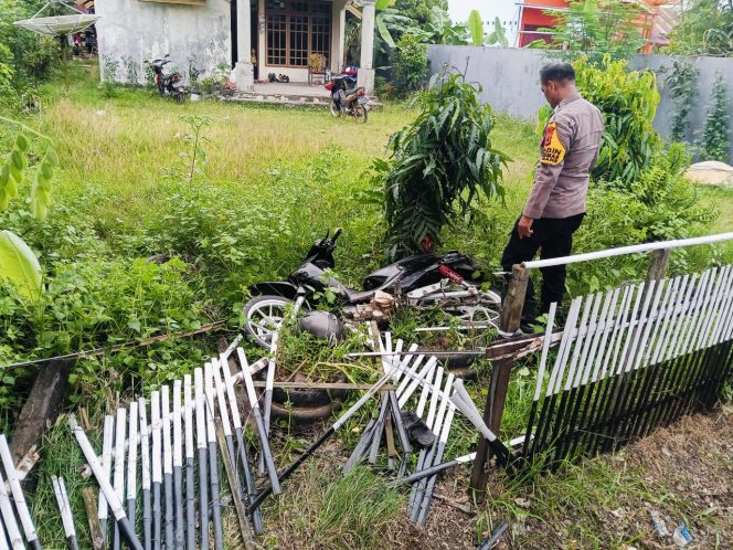 
 Responsif, Personil Polsek Mare Polres Bone Tangani Laka Lantas Tunggal