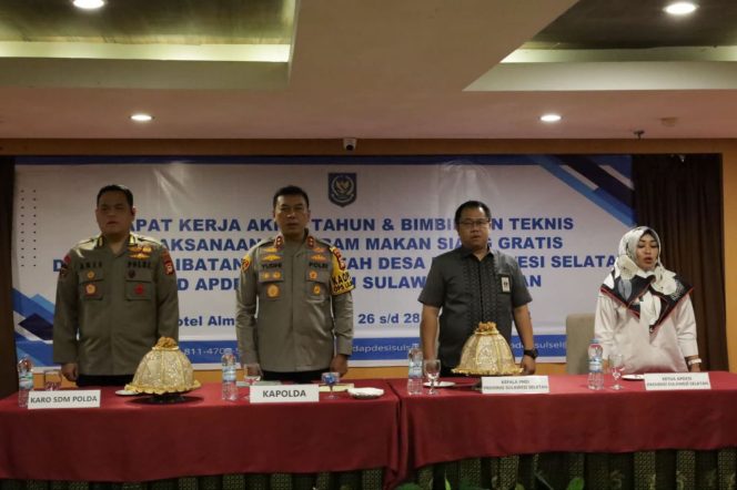 
 Kapolda Sulsel Membuka dan Jadi Narasumber Bimbingan Teknis Program Makan Siang Gratis APDESI