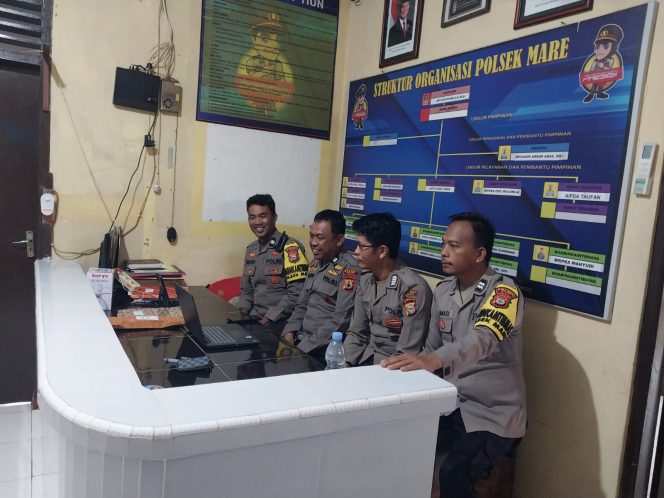 
 Personil Polsek Mare Polres Bone Ikuti Forum Belajar Bersama via Zoom