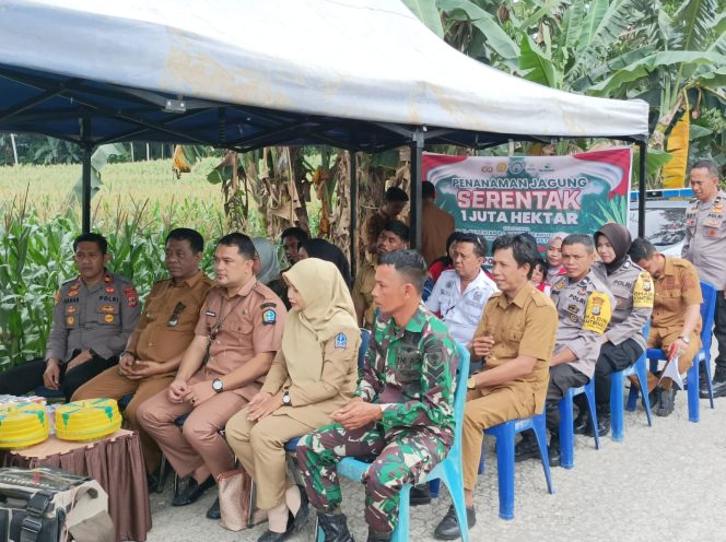 
 Kapolsek Palakka Bersama Forkopimca Dukung Program Penanaman Jagung Satu Juta Hektar di Kecamatan Palakka