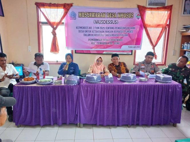 
 Kanit Binmas Polsek Cenrana Hadiri Musdesus Di Desa Cakkeware