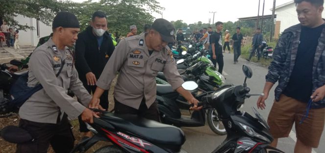 
 Polsek Cenrana Bersama Sat Lantas Polres Bone Lakukan Penertiban Balapan Liar.