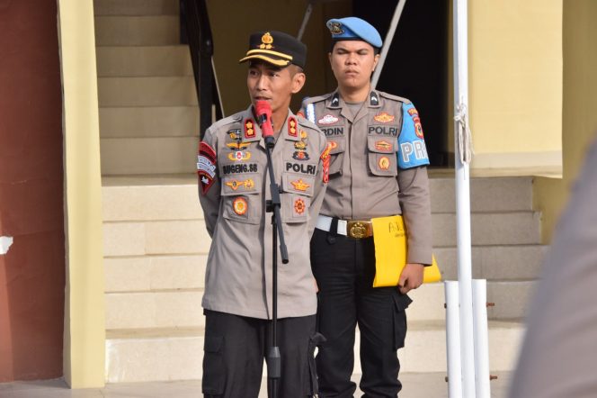 
 Apel Pagi Perdana, Kapolres Bone AKBP Sugeng Setio Budhi Tekankan Kedisiplinan Personel