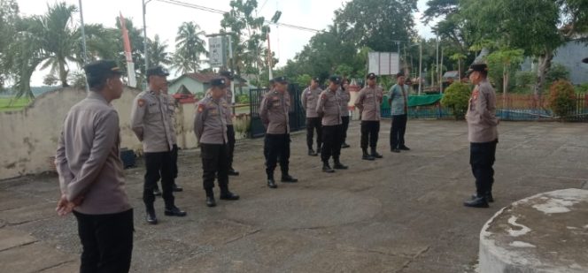 
 Iptu H. Usman, S.Sos. pimpin apel perdana selaku Kapolsek Sibulue