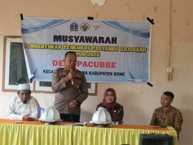 
 Kapolsek Cenrana Hadiri Musyawarah Pembentukan Pengurus Posyandu Era Baru