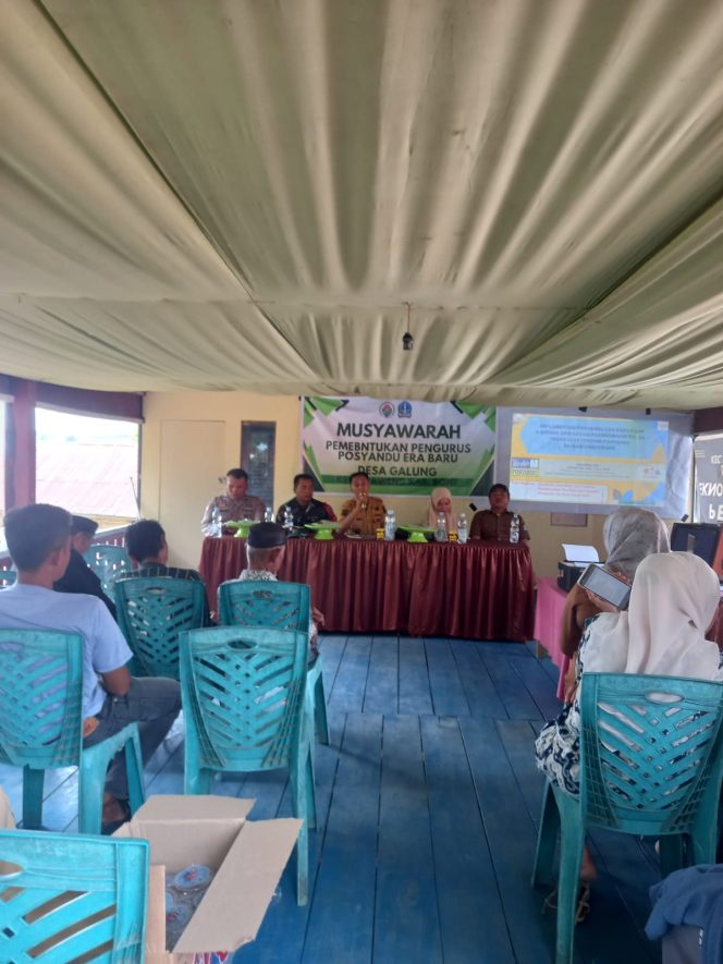 
 BHABINKAMTIBMAS POLSEK ULAWENG HADIRI MUSYAWARAH PEMBENTUKAN PENGURUS POSYANDU ERA BARU DI DESA GALUNG