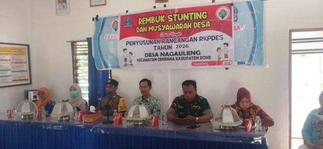 
 ‎Hadiri Rembuk Stunting Di Desa Binaannya, Bhabinkamtibmas Polsek Cenrana Sampaikan Ini