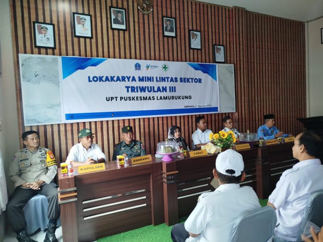 
 Aipda Andi Rustan Hadiri Lokmin Lintas Sektor di Puskesmas Lamuru