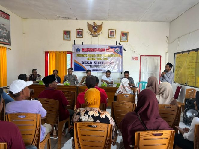 
 Membangun Desa, Bripka Saharuddin Hadiri Musdes Penyusunan RKPDes