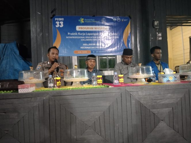 
 Bhabinkamtibmas Bripka Arman Hadiri Kegiatan Praktek Program Magang Lapangan Terpadu di Desa Mico