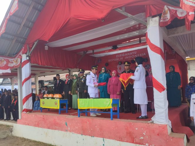 
 ‎Penuh Khidmat, Kapolsek Cenrana Hadiri Upacara Peringatan HUT RI Ke-80.