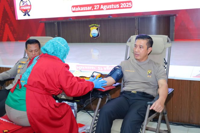 
 Peringati Hari Jadi Polwan Ke-77, Polda Sulsel Gelar Aksi Donor Darah