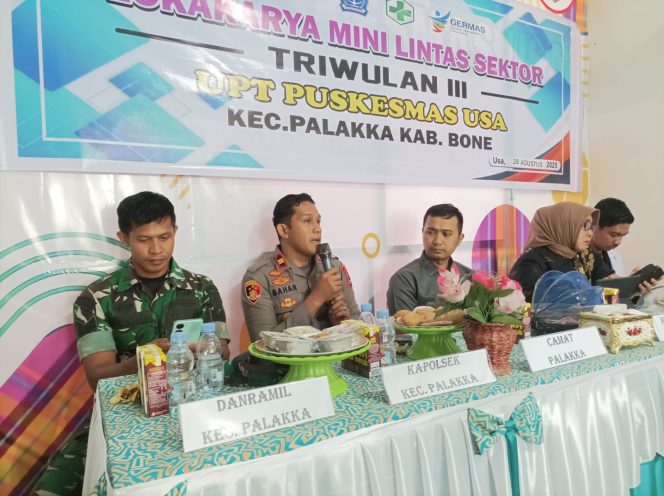 
 ‎Kapolsek Palakka Hadiri Loka Karya Mini Triwulan III di Puskesmas Usa  ‎