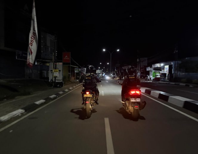 
 Antisipasi Perkelahian Kelompok dan Aksi Bali, Tim Patroli Presisi Sat Samapta Tingkatkan Patroli Blue Light