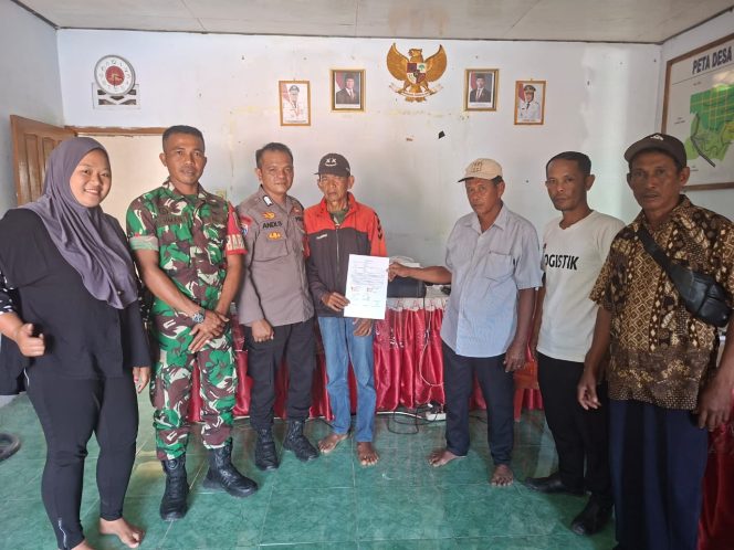 
 Sinergi TNI-Polri Dan Pemdes Lakukang, Kasus Pengancaman Diselesaikan Tanpa Konflik