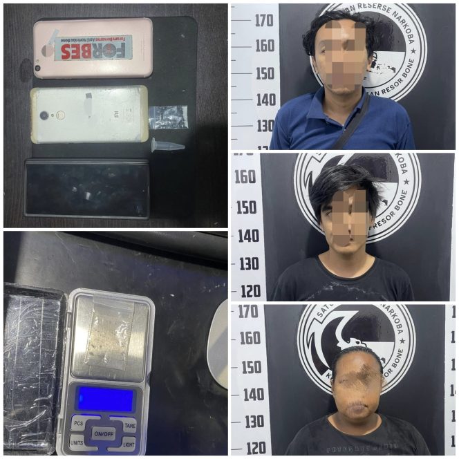 
 Dua Residivis dan Satu Anggota Jaringan Narkoba Ditangkap di Bone, Transaksi Sabu via WhatsApp