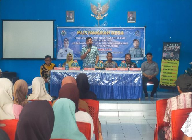 
 Kapolsek Awangpone Musyawarah Desa Penetapan RKPDesa Tahun 2026 dan Musrenbang Desa Mallari