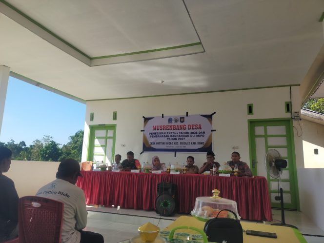 
 Musrenbang Desa Pattiro Riolo, Wujudkan Perencanaan Pembangunan yang Partisipatif