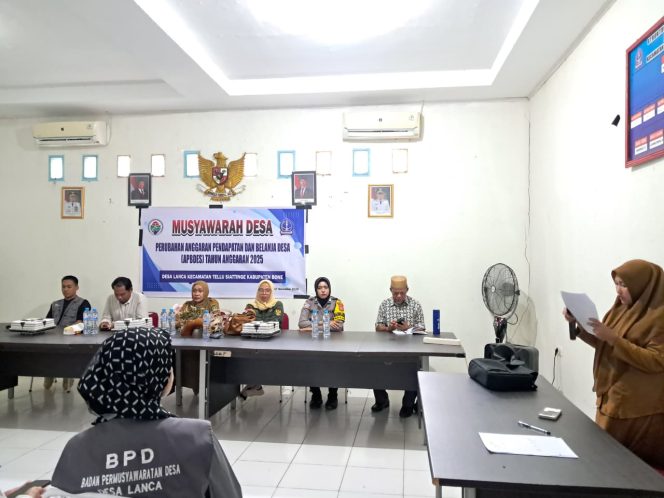 
 Bentuk Sinergitas Ibu Bhabin di Desa Binaan, Hadiri Musdes Perubahan APBDes