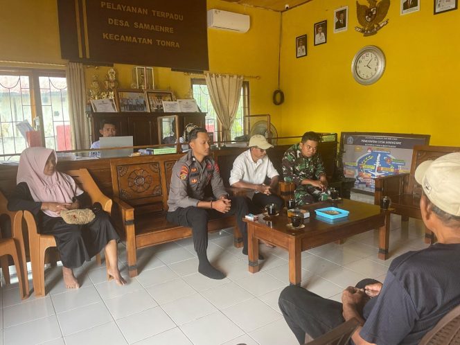 
 Briptu Sudirman lakukan Kunjugan Pada  Warga, Demi Keaman Polsek Tonra