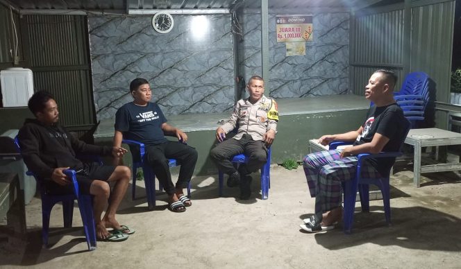 
 Komitmen Jaga Harkamtibmas, Bhabinkamtibmas Bripka Muh. Tachdir Rutin Laksanakan Sambang