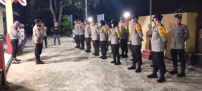 
 Pengamanan Malam Takbiran Idul Fitri Polsek Barebbo Di Pimpin Kapolsek AKP Muhlis SH.