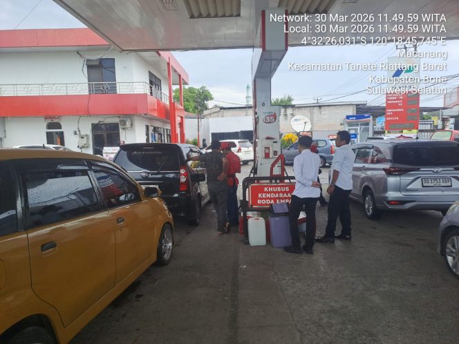 
 Monitoring dan Pengecekan SPBU, Polres Bone Pastikan Stok BBM Aman dan Penyaluran Lancar