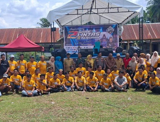 
 Wakapolsek Tellu Siattinge Hadiri Anniversary Anak Lintas Pick Up di Desa Waji