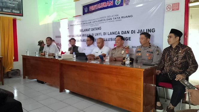 
 Wakapolsek Tellu Siattinge Hadiri Kegiatan PKM Saluran Irigasi di Desa Sijelling