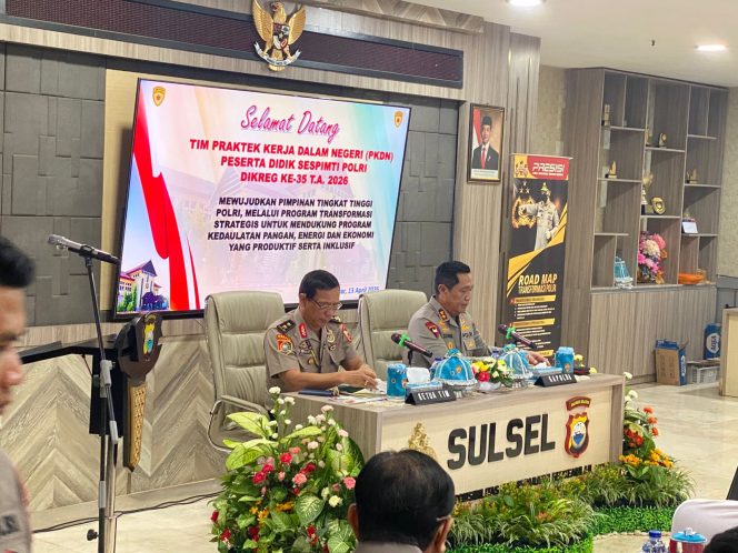 
 Kapolda Sulsel Terima PKDN Sespimti Dikreg 35, Bahas Penguatan Kepemimpinan dan Kolaborasi Lintas Sektor