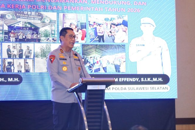 
 Perkuat Pengawasan Internal, Kapolda Sulsel Buka Rakernis Bidpropam 2026