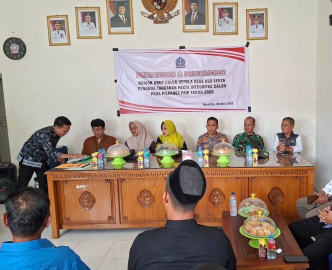 
 Jelang Pilkades, Kapolsek Tellu Siattinge Hadiri Penetapan Nomor Urut Calon Kepala Desa Ulo