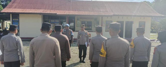 
 Kapolsek Awangpone Intensifkan Pemantauan Wilayah dan Bantuan Warga Terdampak Hujan Lebat