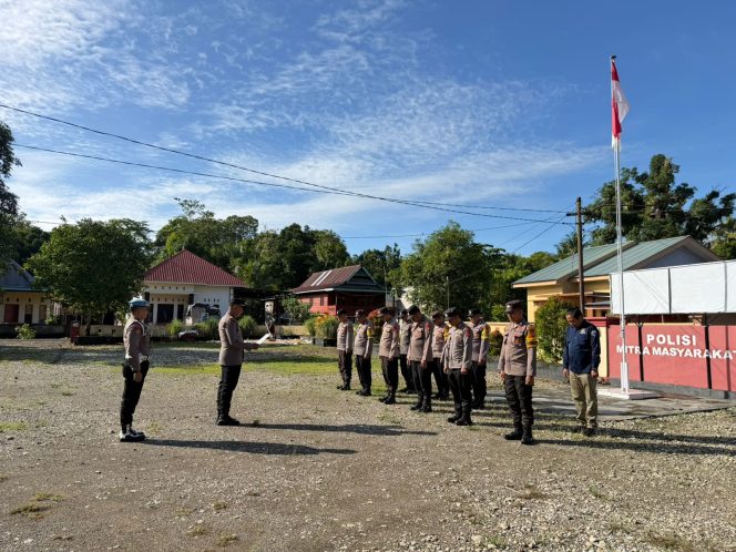 
 Wakapolsek Awangpone Berikan Arahan Kepada Personel Terkait Kebersihan Mako