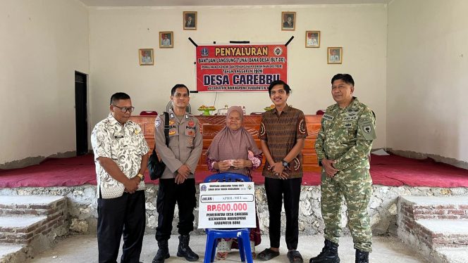 
 Polsek Awangpone Penyaluran BLT Dana Desa Carebbu periode April–Mei Tahun 2026