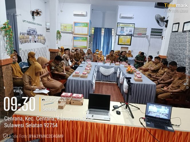 
 ‎Kanit Binmas Polsek Cenrana Hadiri Lokmin Lintas Sektor Di UPT Puskesmas Cenrana
