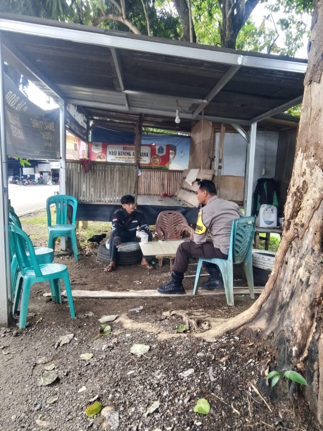 
 Pererat Kemitraan dengan Warga, Aipda Andi Masriadi Kunjungi Satkamling di Wilayah Binaan
