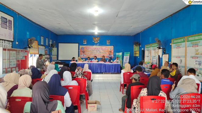 
 Wakapolsek Awangpone Hadiri Musyawarah Desa Penyusunan RKPDDes Tahun 2027 di Desa Mallari