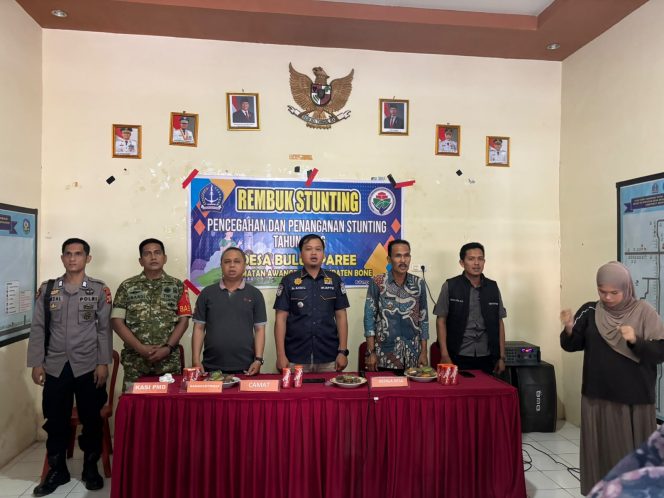 
 Polsek Awangpone Hadiri Kegiatan Pencegahan Dan Penanganan Stunting Di Desa Bulumpare