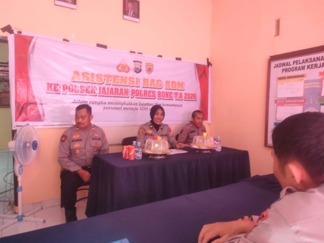
 Kabag SDM polres Bone pimpin pelaksanakan giat asistensi dipolsek ponre
